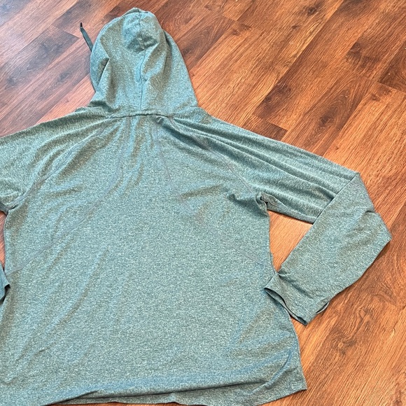 Teal Lightweight Patterned Hooded Top - Picture 8 of 9